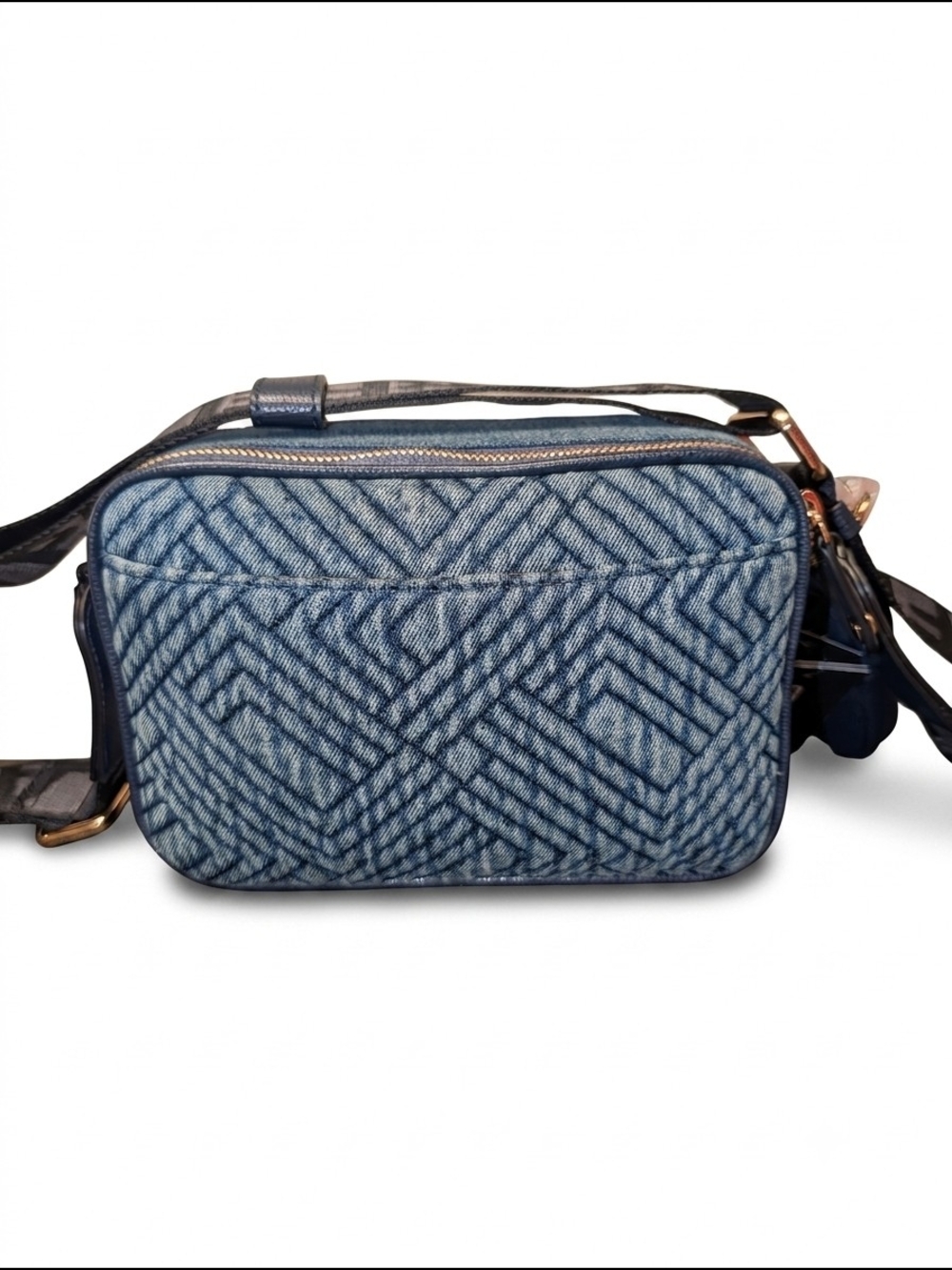 Karl Lagerfeld Denim Combo Crossbody Bag with Logo Strap NWT - Picture 4 of 15
